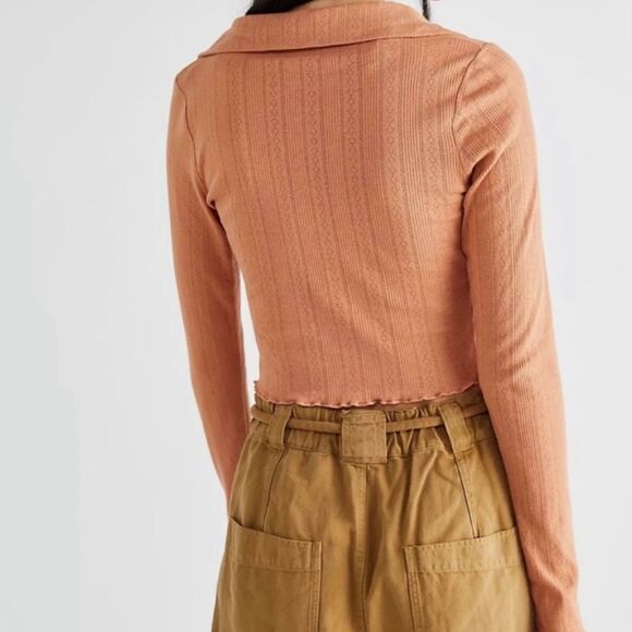 Free People Orange On the Road Cardi - Medium - Picture 3 of 10